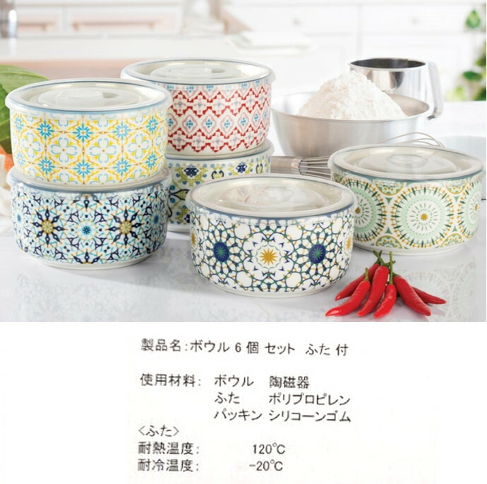 陶器の蓋付き容器 色彩豊かなデザイン 陶器の蓋付き容器 色彩豊か