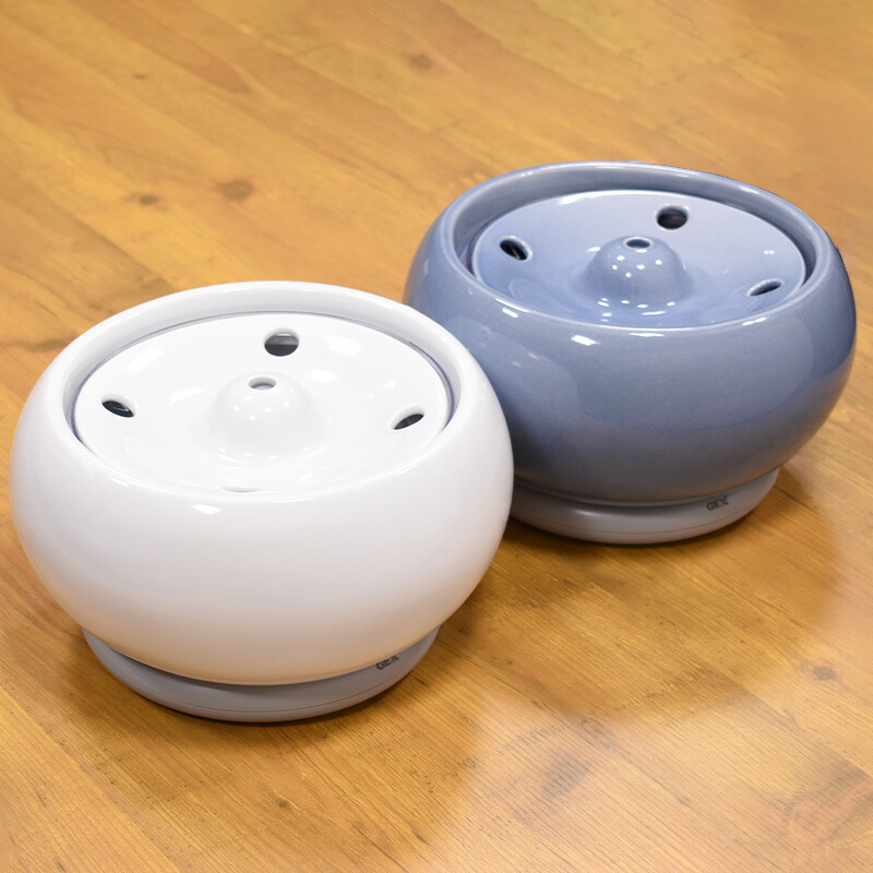 楽天市場】GEX ピュアクリスタル セラモ 1.8L ホワイト / ブルー 犬猫