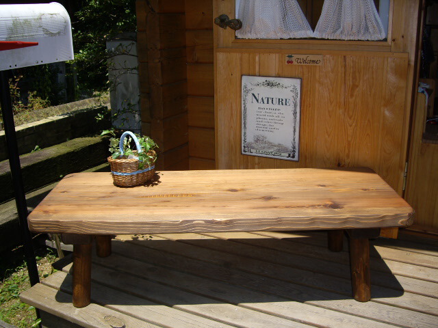 葉山ガーデン 半円型 木製 ローテーブル 1300W ちゃぶ台 葉山ガーデン