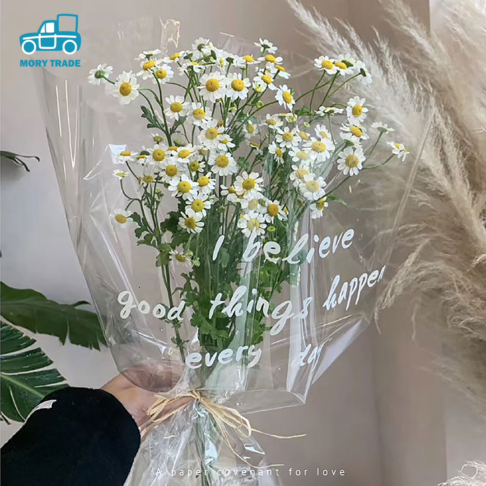 楽天市場】ラッピング袋 花束袋 【50枚 Mサイズ】 ブーケ袋 ラッピング