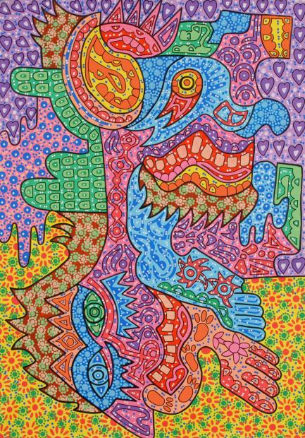 瞑想アート抽象画、額縁無し3枚組 Amazon.co.jp: 横山泰三 楽しい