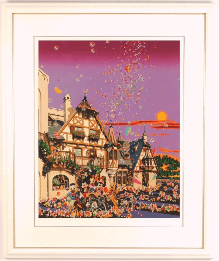 ヒロ・ヤマガタ「ムーンライトエクスプレス」シルクスクリーン :: 絵画