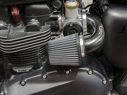 トライアンフ ボンネビル T120 カマンベール エアフィルター BAAK製