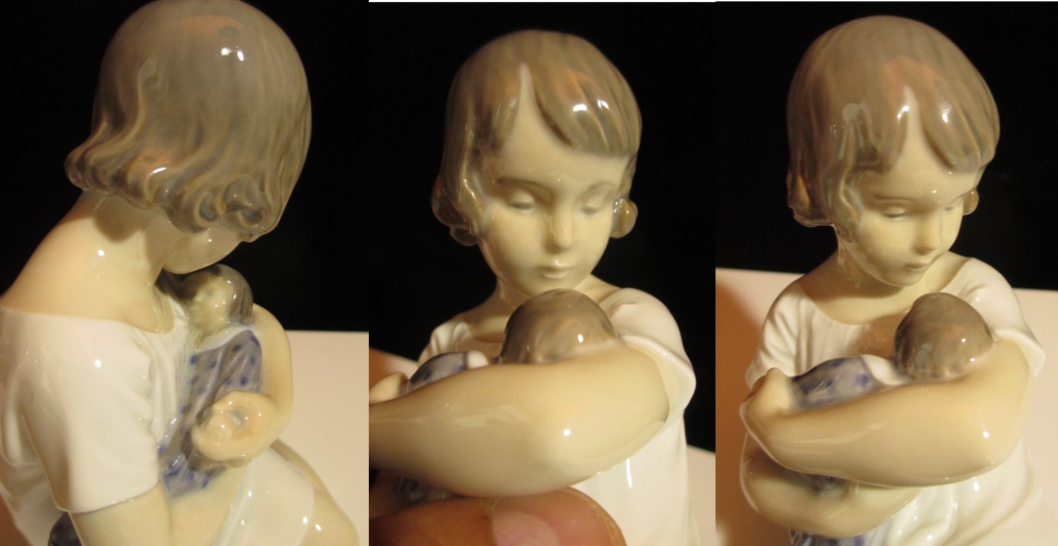 ロイヤルコペンハーゲン 牛飼いの少女 子牛と少女 フィギュリン 置物