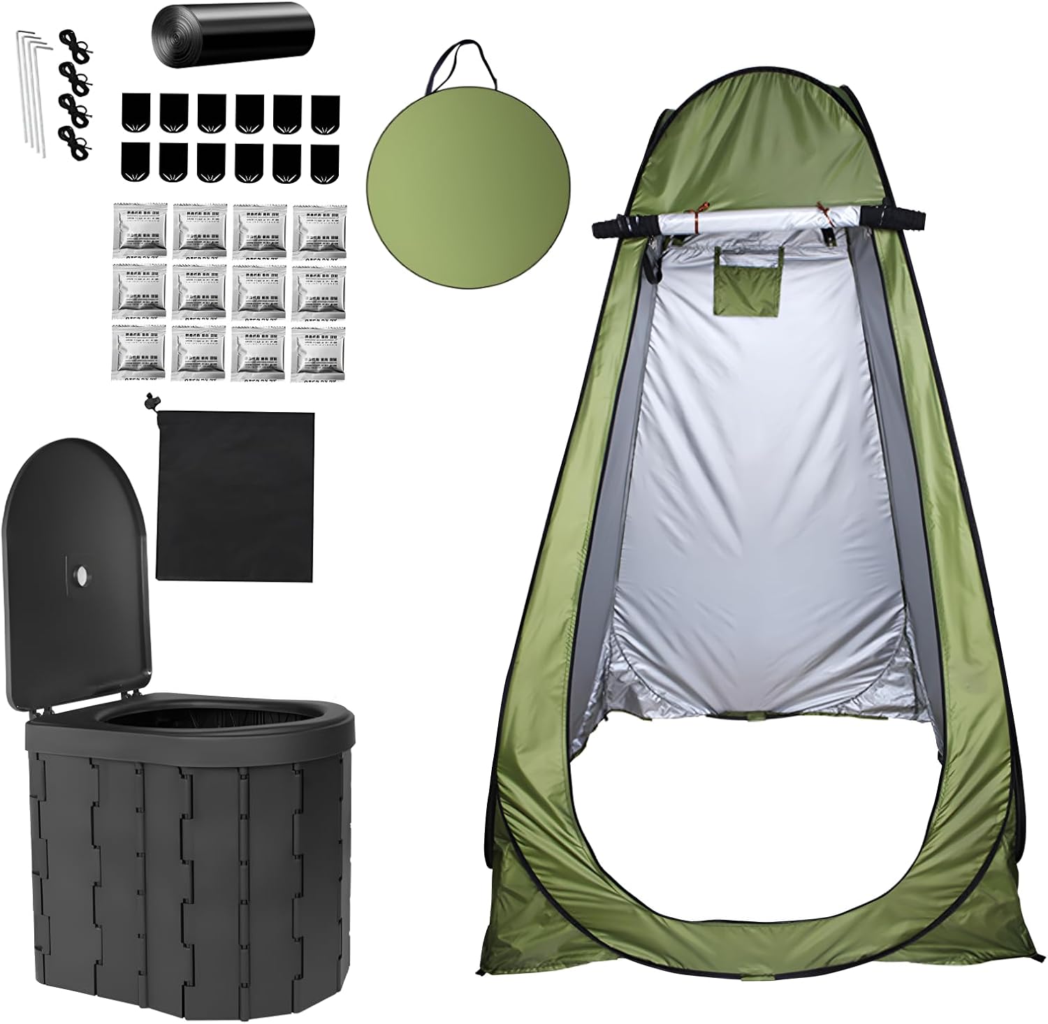 楽天市場】簡易トイレセット 防災 トイレ えテント折りたたみ
