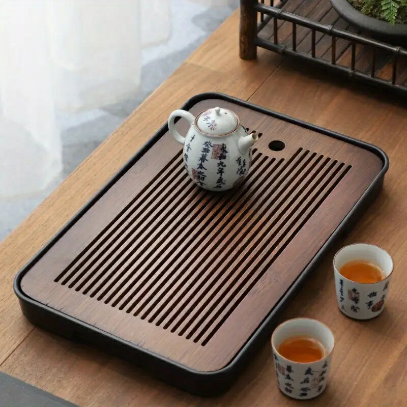 楽天市場】中国茶 茶盤 高級トレイ ブラウン 竹製 おしゃれ 排水口付