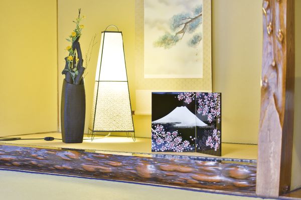 楽天市場】会津漆器 屏風 衝立 桜富士 黒 びょうぶ 木繊 会津塗り