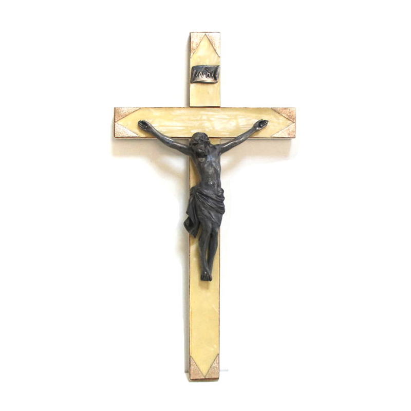 キリスト 十字架 古美術 骨董 アンティーク キリスト磔刑十字架 髑髏