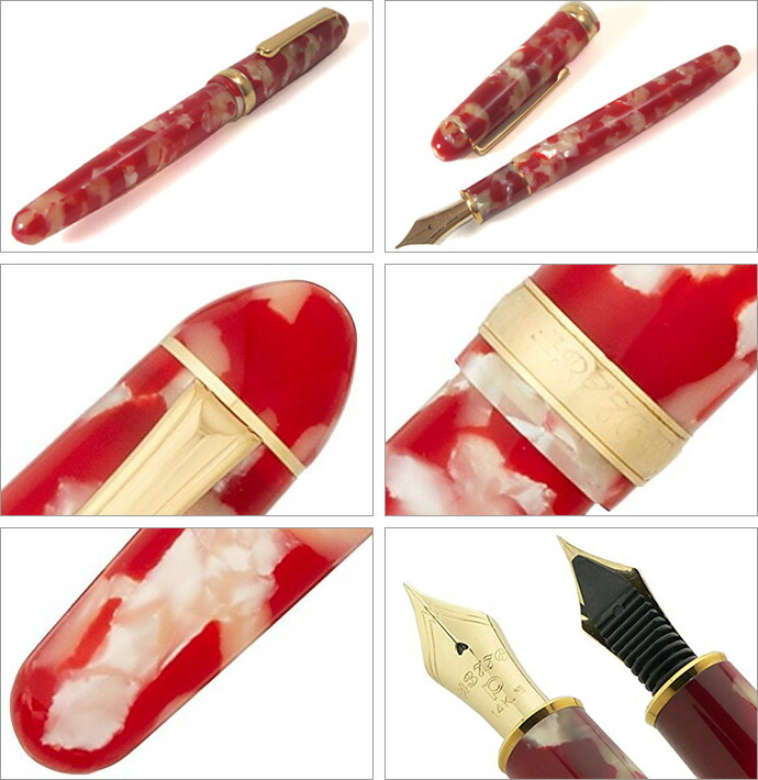 楽天市場】プラチナ万年筆 ＃3776 セルロイド万年筆 金魚/桜