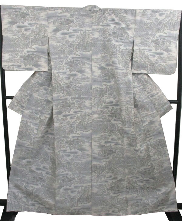 美品 正絹袷 本場白大島紬単品 【公式通販】