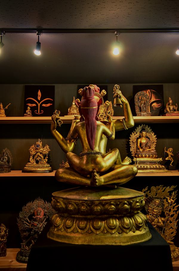 楽天市場】歓喜仏（ヤブユム）銅造鍍金彫金仕上げ特大寸 : 仏像仏画