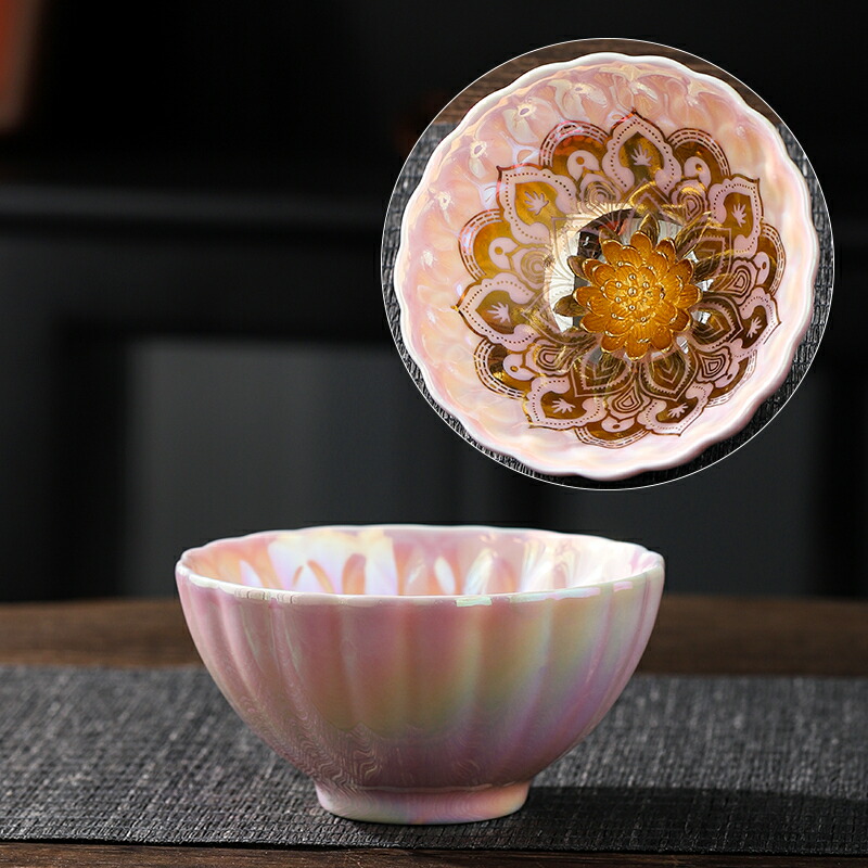 楽天市場】中国陶磁器 花の天目茶碗 盃 杯 】中国 陶磁器 陶器 磁器