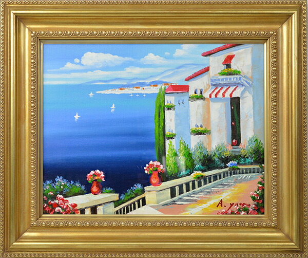 青い花 油絵 F6(410×318mm)青い花 油絵 F6(410×318mm) 青い花