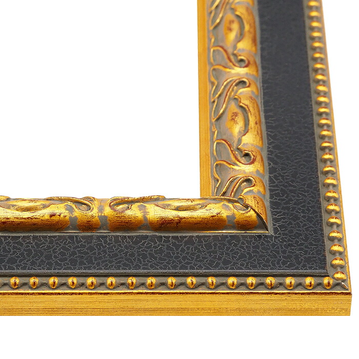 油絵額縁 9370黒⁄金 油絵額縁 9370 M12号（606×410mm）ゴールド 前面