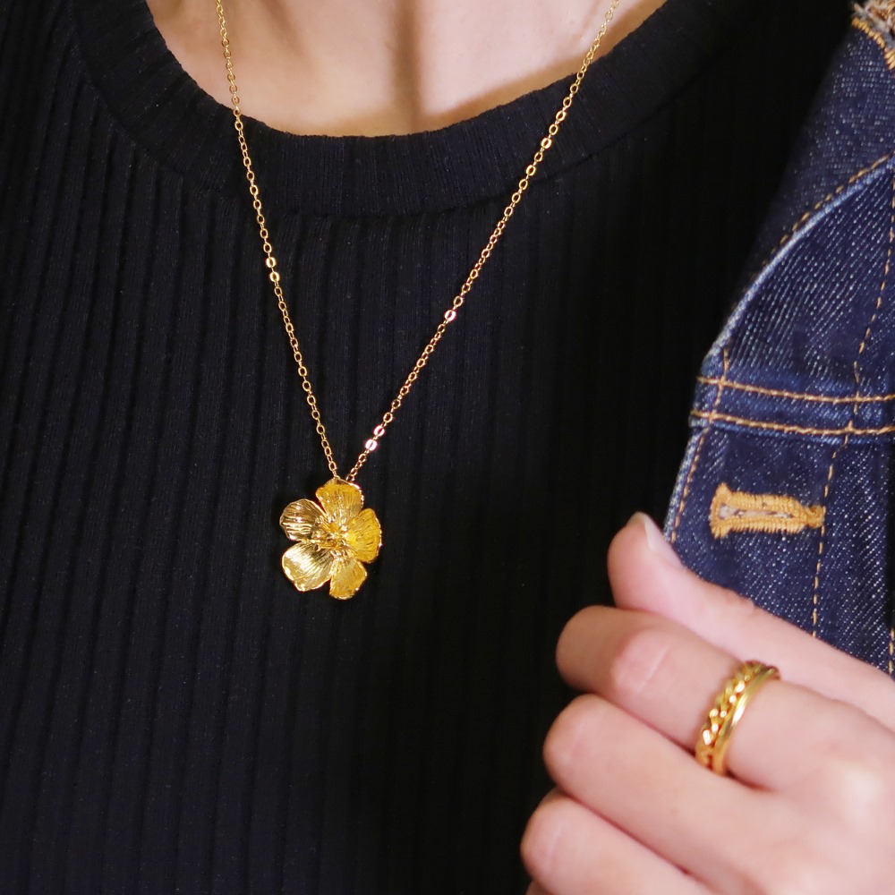 楽天市場】【唯一無二。圧倒的な存在感】ネックレス レディース 22金