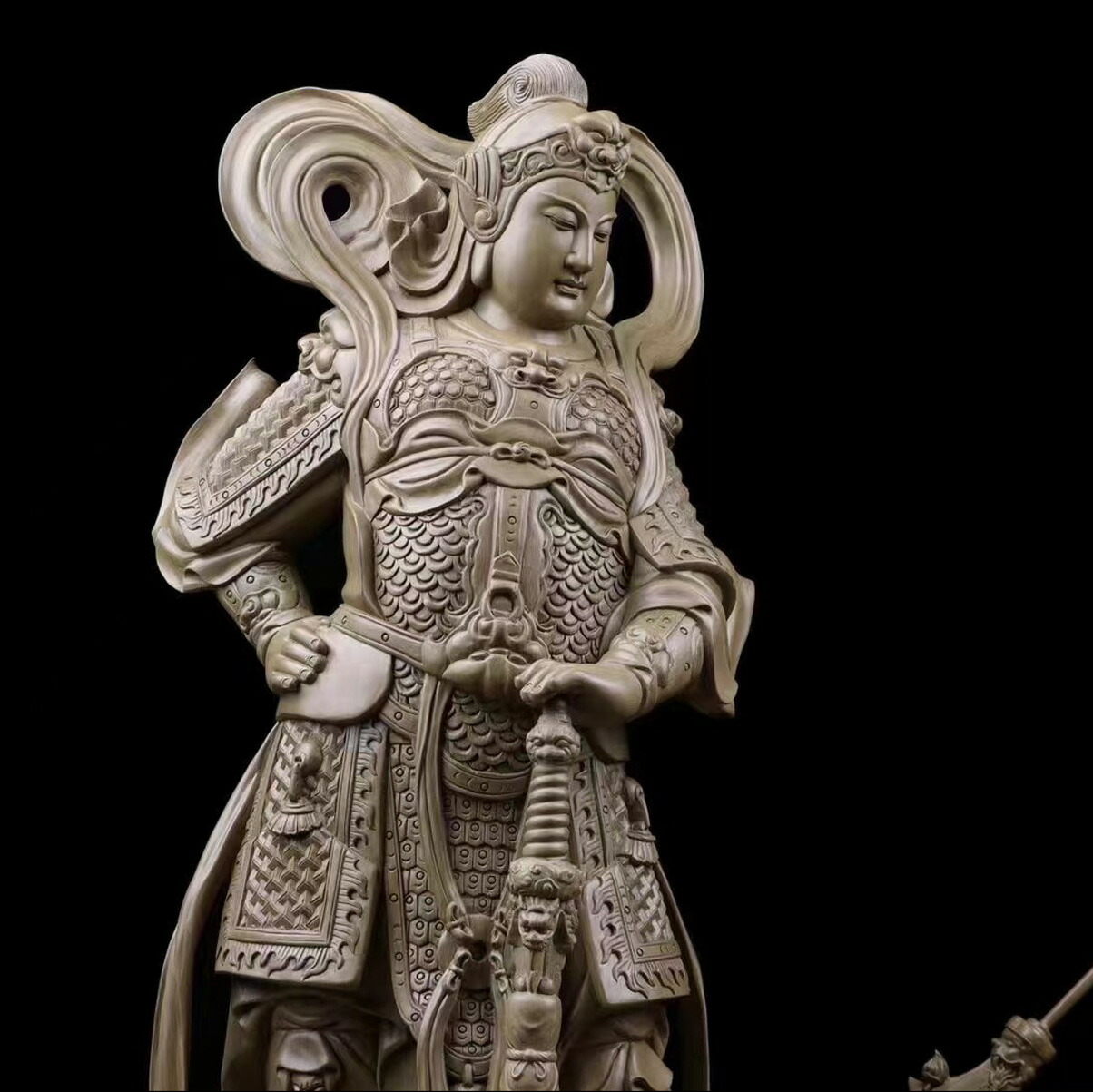 楽天市場】【天然沈香木彫】観音菩薩 伽藍神 韋駄天 セット売り 仏教