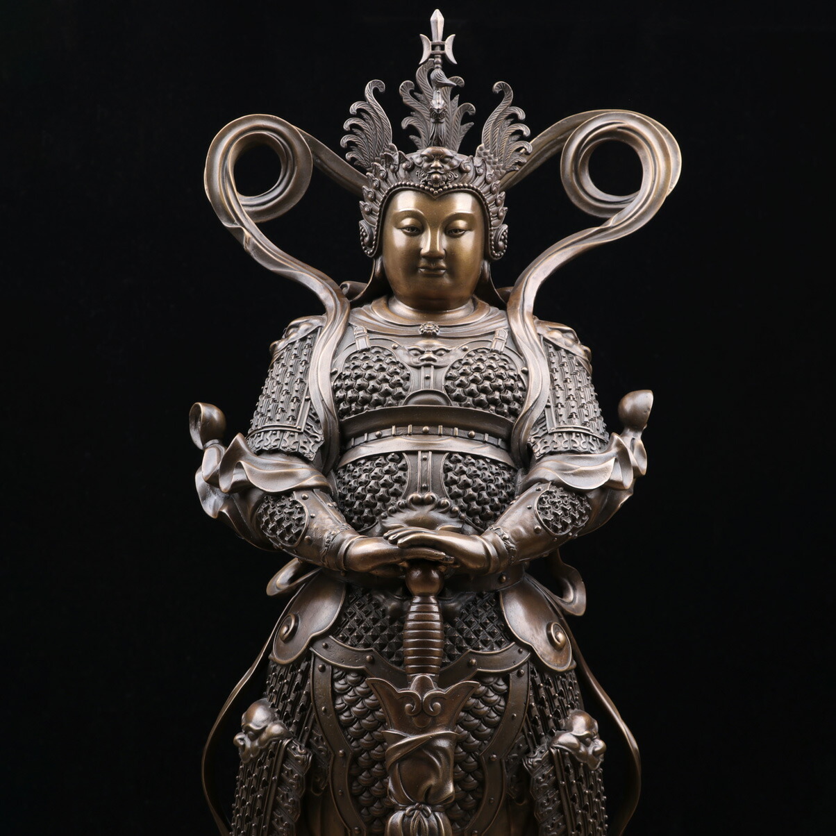 楽天市場】【銅彫刻】 韋駄天 仏教美術 仏像 仏教工芸品 お寺 オーダー