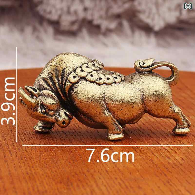 銅器牛宮灯 ヴィンテージ ウシ オブジェ 置物 真鍮 インテリア