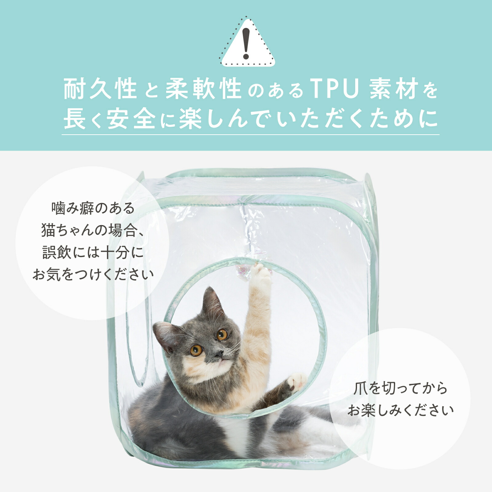 楽天市場】猫壱公式 キャットプレイキューブ クリア 猫玩具 猫おもちゃ