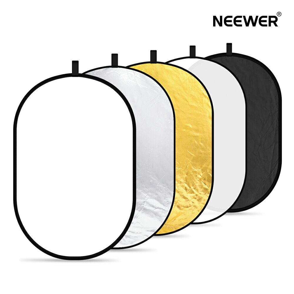 楽天市場】NEEWER 5-in-1折りたたみ式スタジオレフ板 楕円レフ板