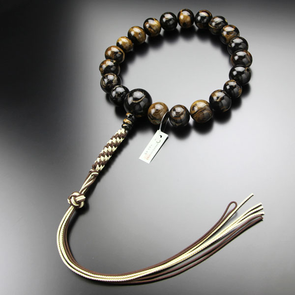 楽天市場】一点モノ 浄土真宗 数珠 男性用 18玉 特大 本海松（約20×23