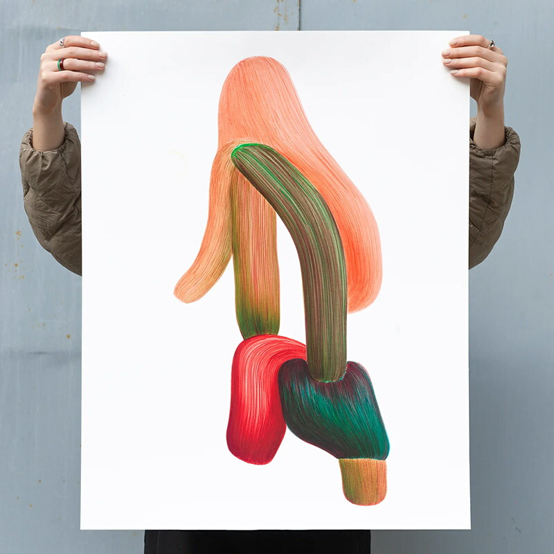 楽天市場】ロナン ブルレック ドローイング 25 アート ポスター 60.2