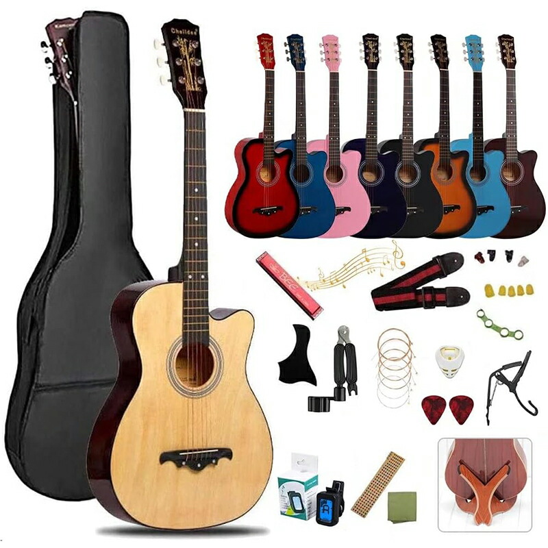 楽天市場】アコースティックギター 初心者18点セット 38インチ 入門