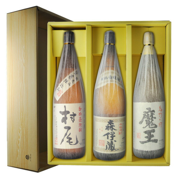楽天市場】【ギフト箱付】 森伊蔵 1800ml＆村尾 1800ml＆魔王 1800ml 3