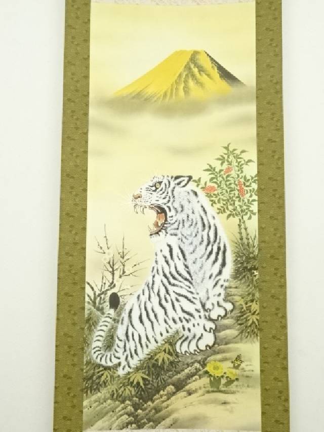 掛け軸 芳月 竹雀 絹本 希少 軸装 茶道具 掛軸 美品 です。 掛け軸 芳