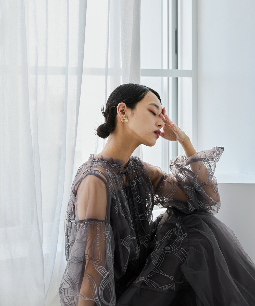 楽天市場】リボンエンブロイダリーレイヤードドレス パーティードレス