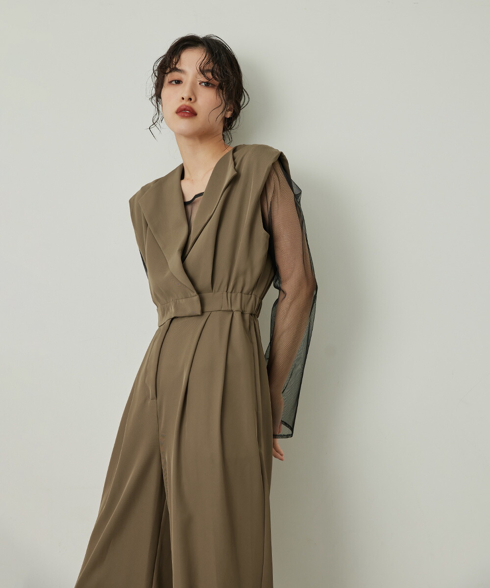 楽天市場】スタンドアウトカラーオールインパンツ パーティードレス