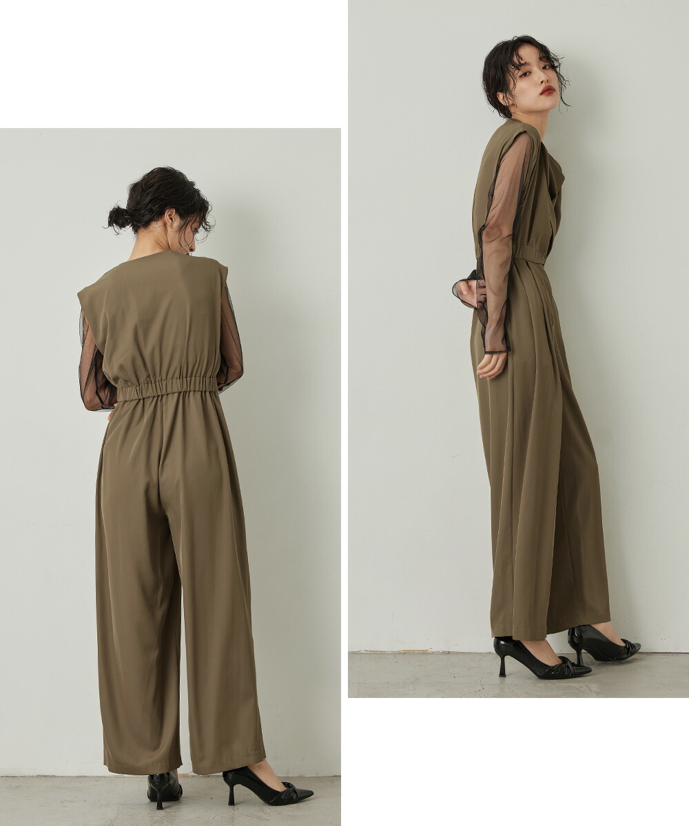 楽天市場】スタンドアウトカラーオールインパンツ パーティードレス