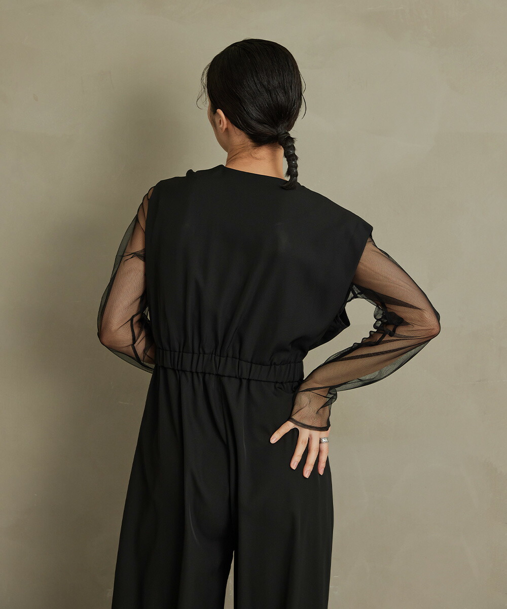 楽天市場】スタンドアウトカラーオールインパンツ パーティードレス