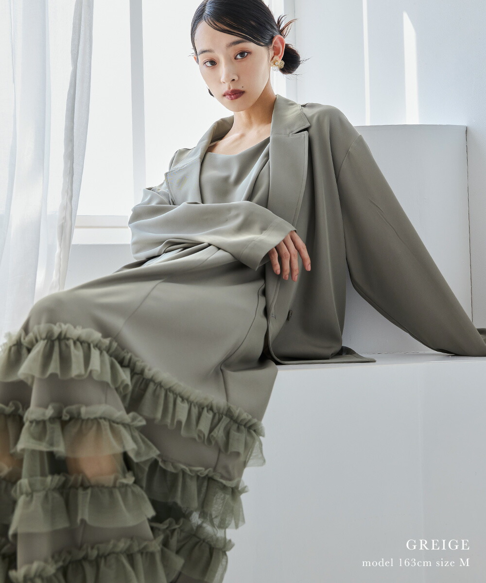 楽天市場】トランスペアレントヘムセットアップドレス パーティー