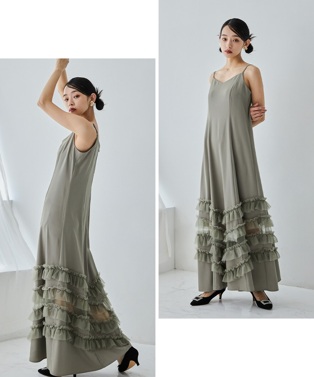 楽天市場】トランスペアレントヘムセットアップドレス パーティー