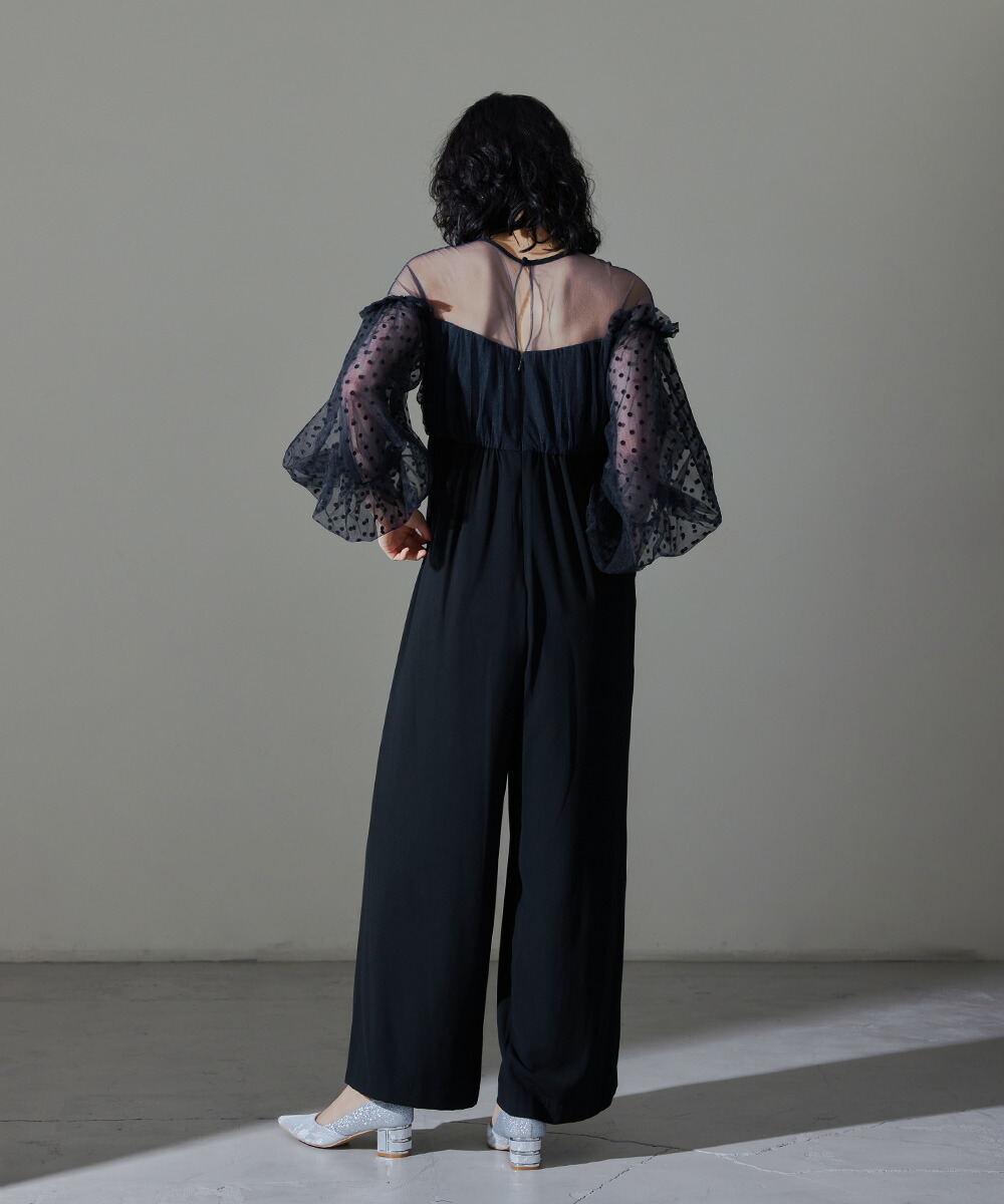 楽天市場】フロッキードットパンツドレス パーティードレス 結婚式