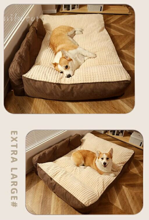 楽天市場】Lサイズ ペットベッド 厚手 カバーを外して 洗える 猫用 犬