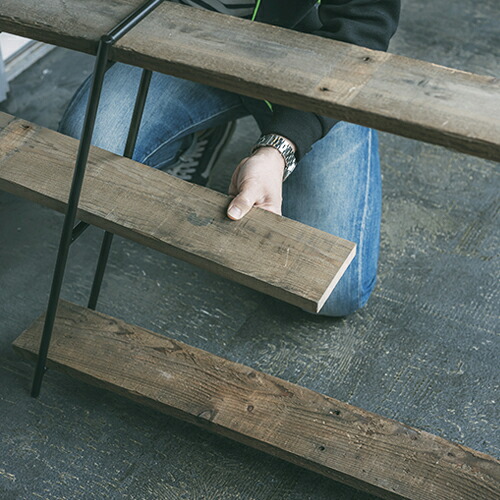 楽天市場】アウトドア アイアン シェルフラック（古材棚付き） Wing-D