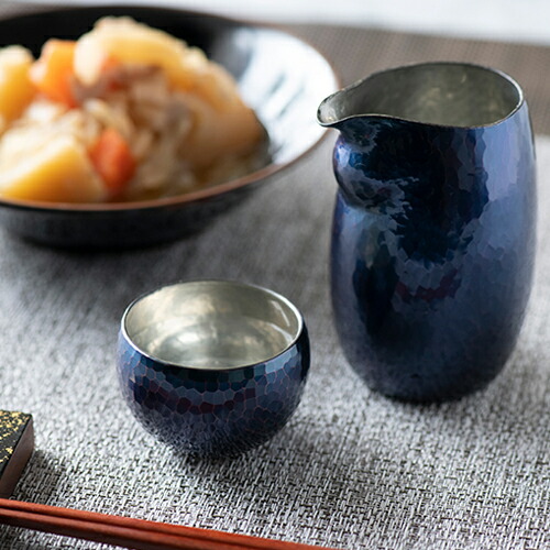 楽天市場】鎚起銅器 青藍 ぐい呑み 鎚起工房 清雅堂 生産者直送【代金