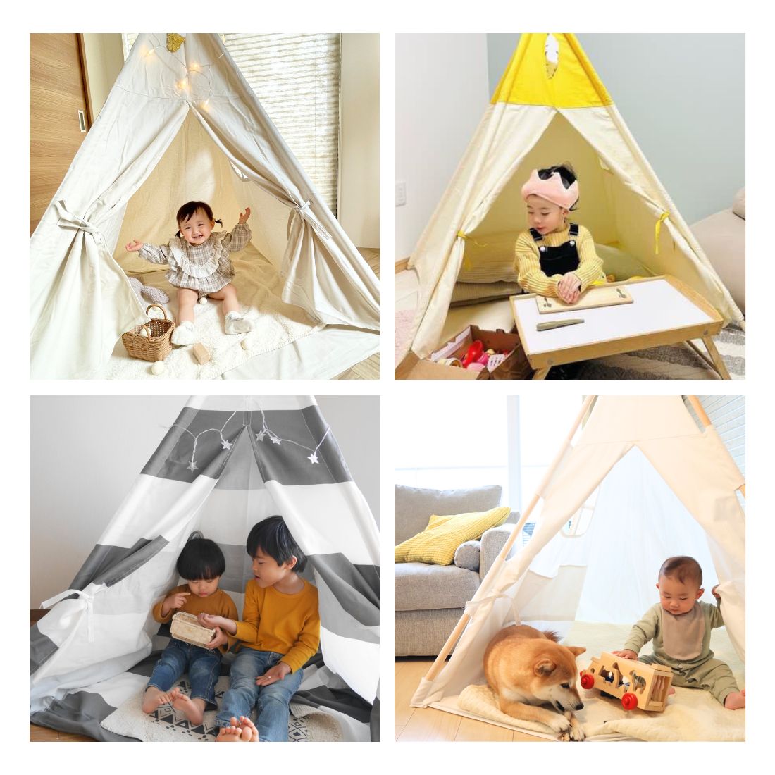 楽天市場】【人気プレゼント】NINEHILLS キッズテント TEEPEE