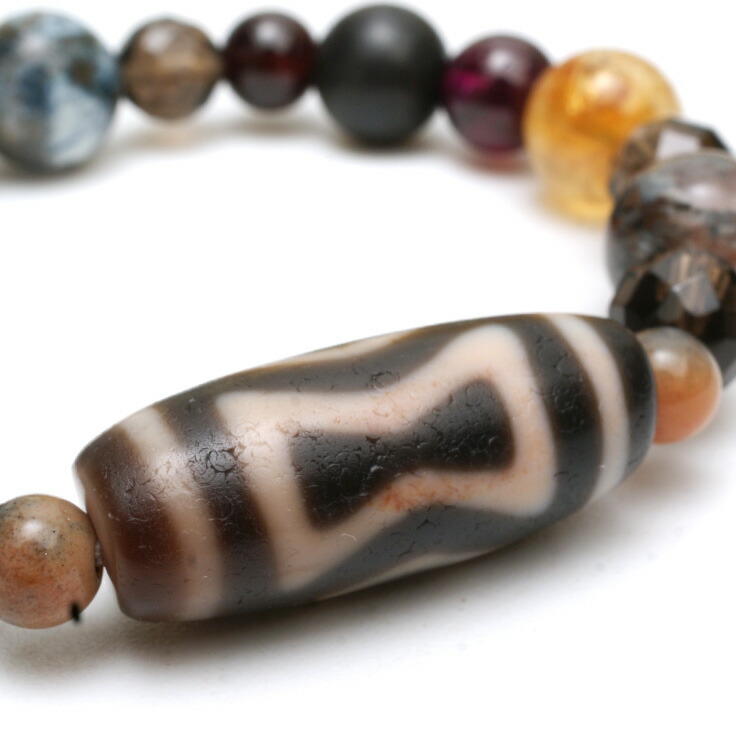 楽天市場】Guida 〜導く〜 -老礦- 金剛双天地天珠ブレスレット【メール