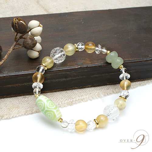 楽天市場】【a la mode 『老玉髄 緑 龍眼天珠ブレスレット』】【メール