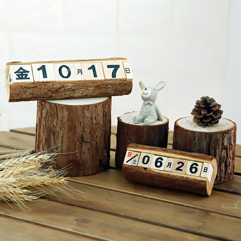 楽天市場】日めくりカレンダー 木製 万年カレンダー 卓上 アンティーク