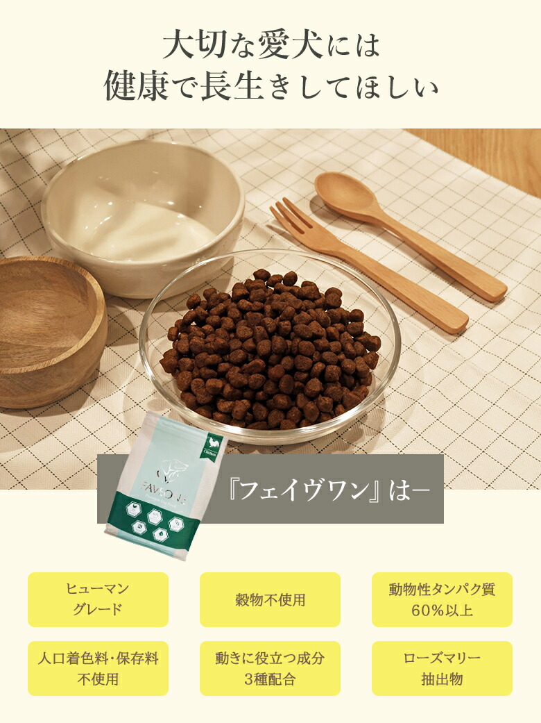楽天市場】フェイヴワン 全犬種用ドッグフード（チキン） ミシュワン