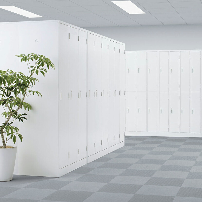 楽天市場】【完成品】 ロッカー 8人用 ホワイト スチール製 鍵付き 幅