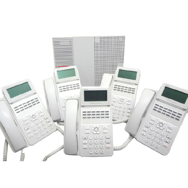 NTT ビジネスフォン αN1×5台・主装置 N1S-ME-1 +取り付けステー NTT