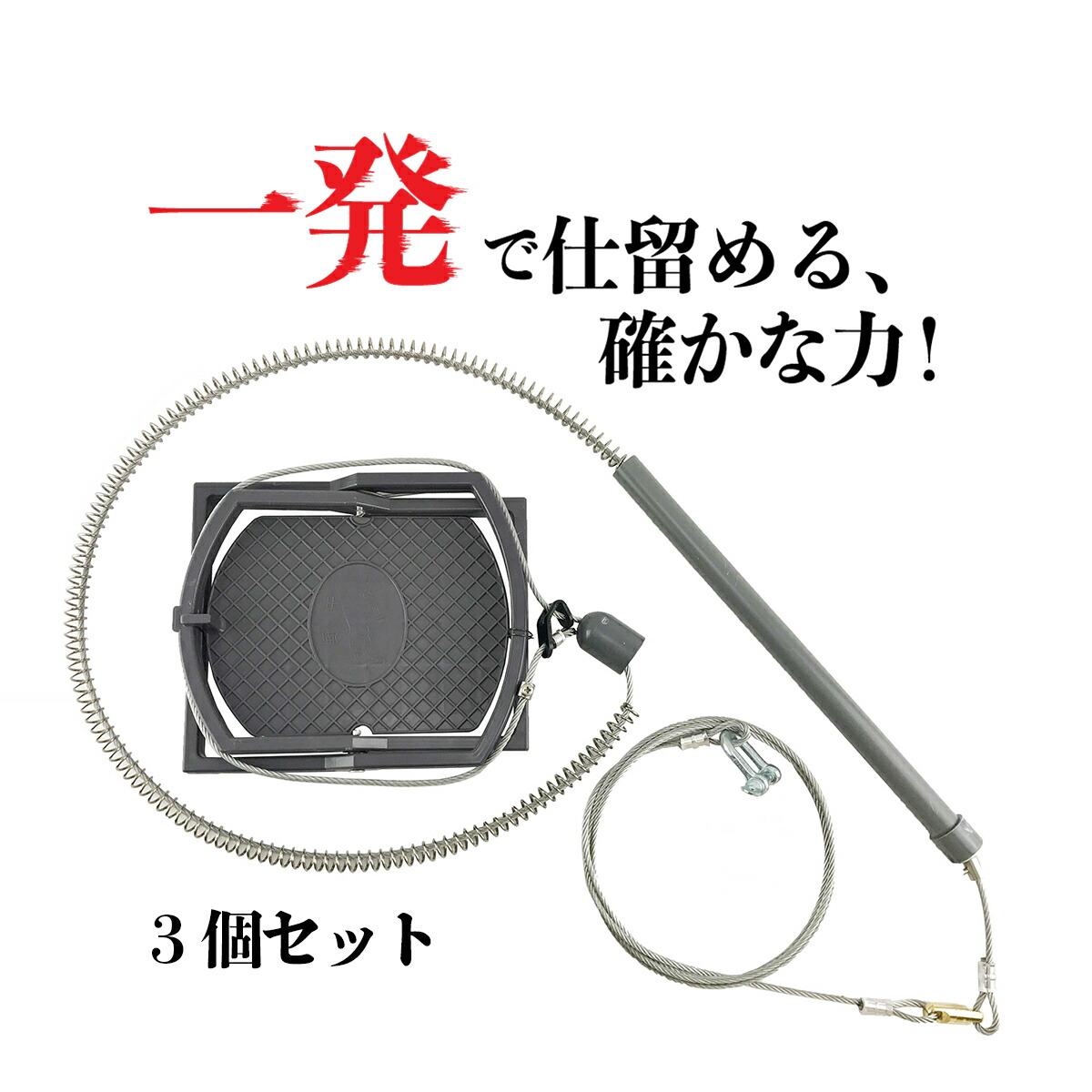 楽天市場】Wジャンプくくり罠※台座なし 押しバネ(標準タイプ/ロング
