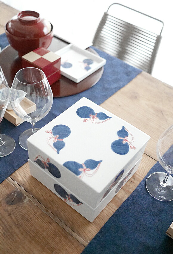 江戸期 亀山焼 染付 重箱 箱付 江戸期 亀山焼 染付 重箱 箱付 江戸期