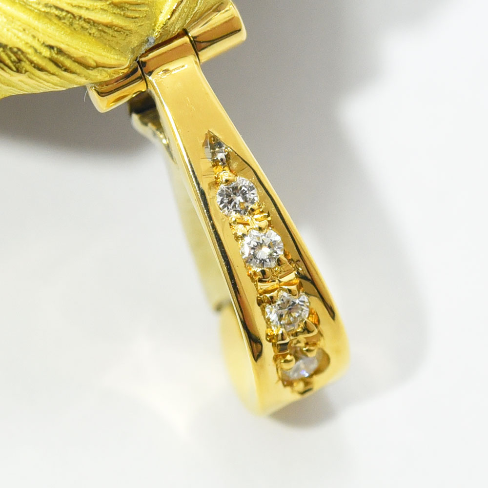 梶光夫 K18 pt900 ダイヤモンド ペンダント トップ ブローチ 梶光夫