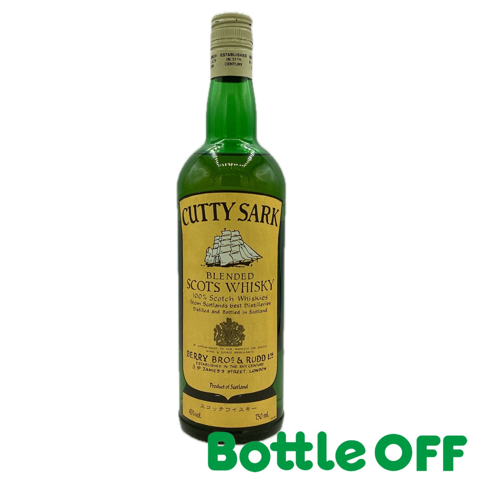 楽天市場】カティサーク 80年代 750ml 43％ CUTTY SARK オールドボトル